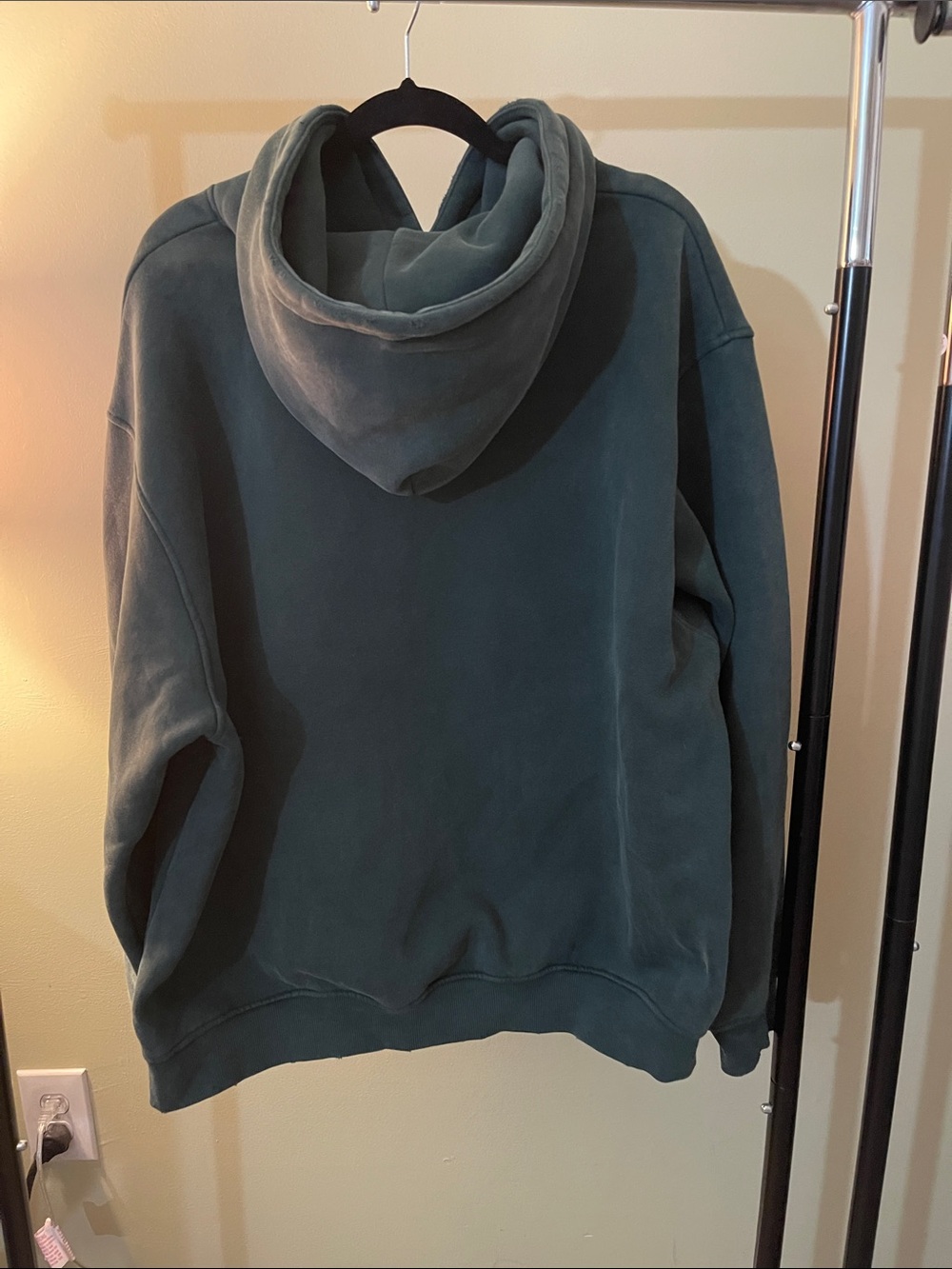 Faible Unisex  Blue & Green Hooded Sweatshirt - Comfortable Everyday Pullover - Picture 7 of 7